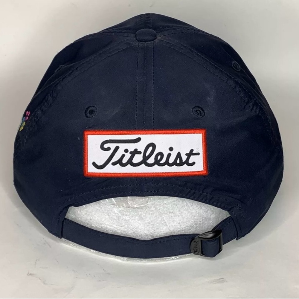 Titleist FJ Pro V1 NRG OS Adjustable Navy Blue Embroidered Performance Golf Hat - Picture 4 of 6